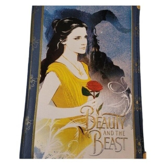 NWOT Beauty And the Beast Book Purse Blue 2017 Live Emma Watson Disney Store Bag - Picture 2 of 12